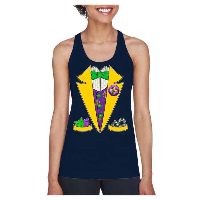 Mardi Gras Tuxedo Women's Racerback Tank