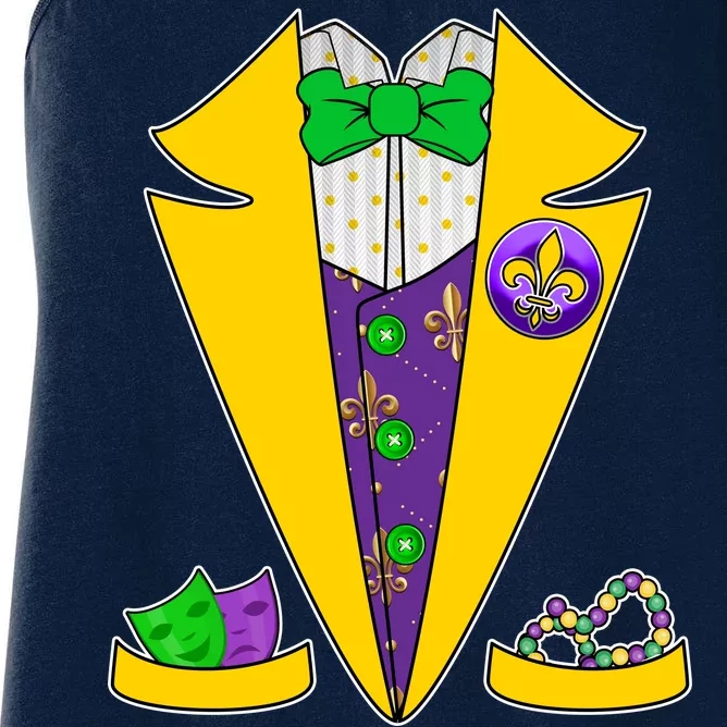 Mardi Gras Tuxedo Women's Racerback Tank