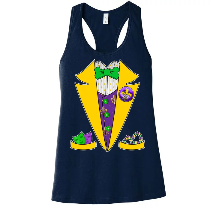 Mardi Gras Tuxedo Women's Racerback Tank