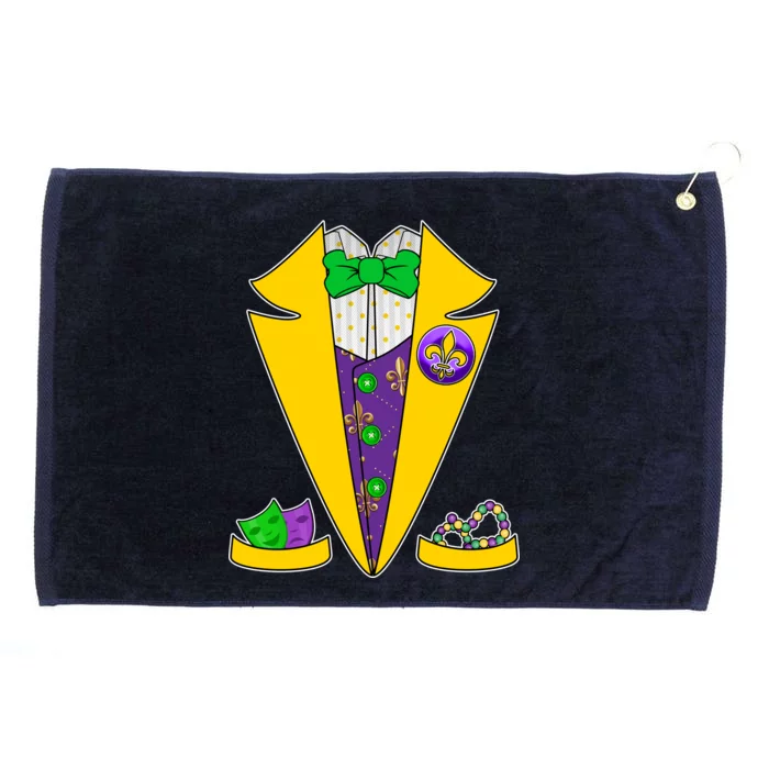 Mardi Gras Tuxedo Grommeted Golf Towel