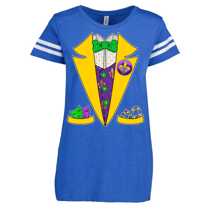 Mardi Gras Tuxedo Enza Ladies Jersey Football T-Shirt