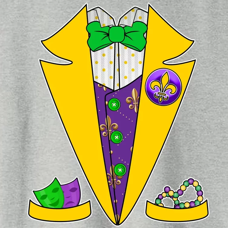 Mardi Gras Tuxedo Women's Crop Top Tee