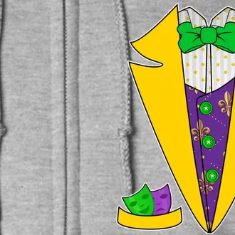 Mardi Gras Tuxedo Full Zip Hoodie