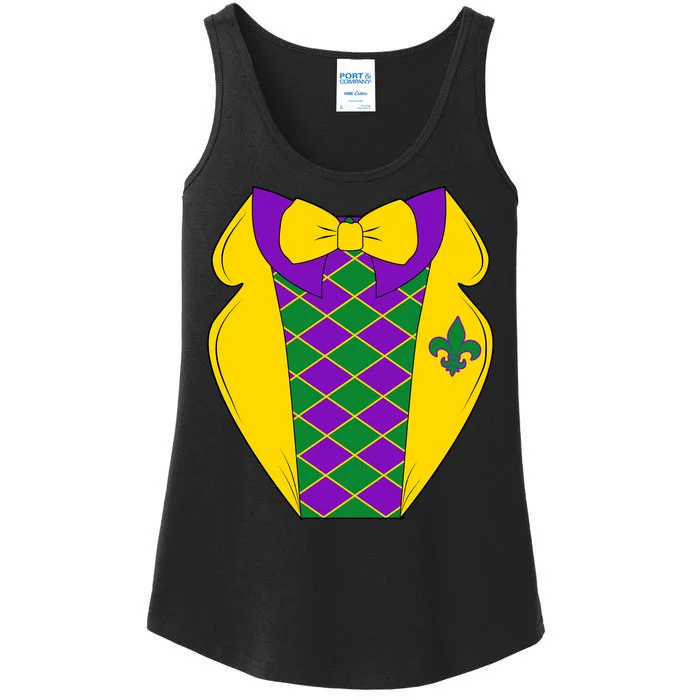 Mardi Gras Tuxedo Party Tux Ladies Essential Tank