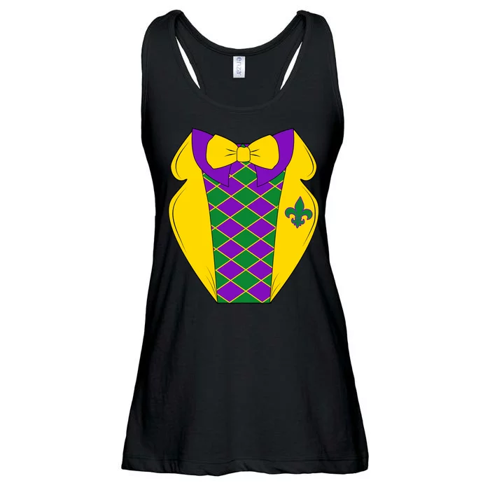 Mardi Gras Tuxedo Party Tux Ladies Essential Flowy Tank