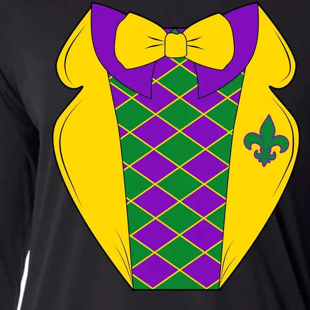 Mardi Gras Tuxedo Party Tux Cooling Performance Long Sleeve Crew