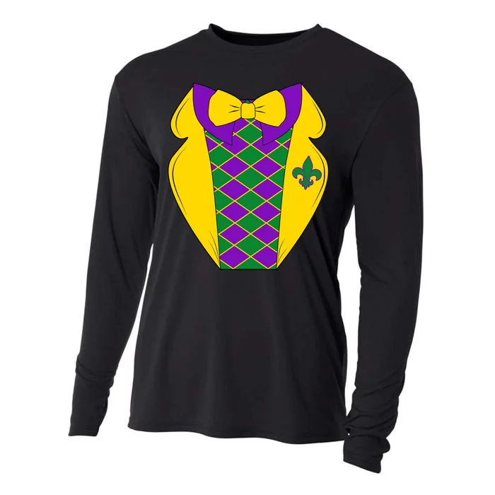 Mardi Gras Tuxedo Party Tux Cooling Performance Long Sleeve Crew