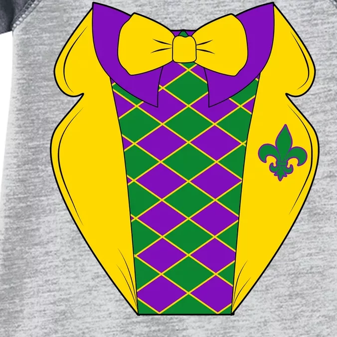 Mardi Gras Tuxedo Party Tux Infant Baby Jersey Bodysuit