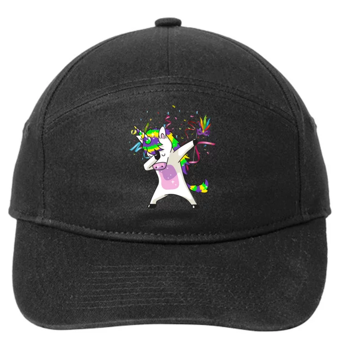 Mardi Gras Unicorn Celebration 7-Panel Snapback Hat