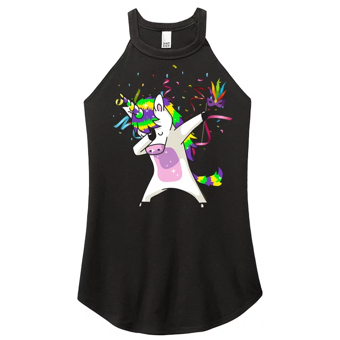 Mardi Gras Unicorn Celebration Women’s Perfect Tri Rocker Tank