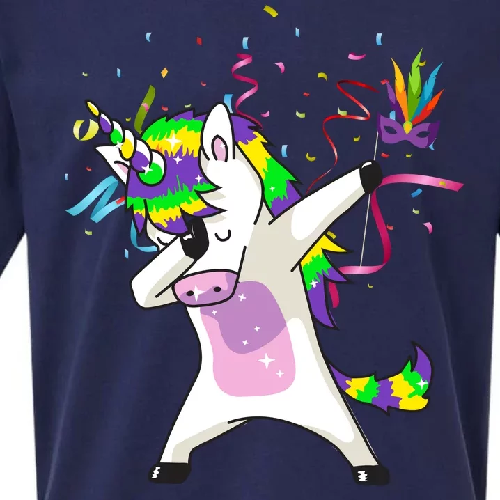 Mardi Gras Unicorn Celebration Sueded Cloud Jersey T-Shirt