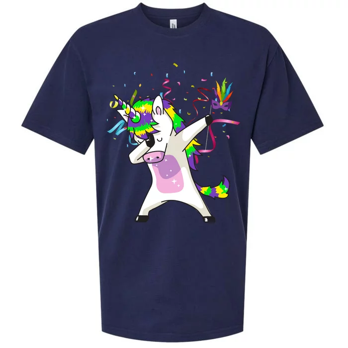 Mardi Gras Unicorn Celebration Sueded Cloud Jersey T-Shirt