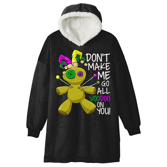 Mardi Gras Voodoo Doll Hooded Wearable Blanket