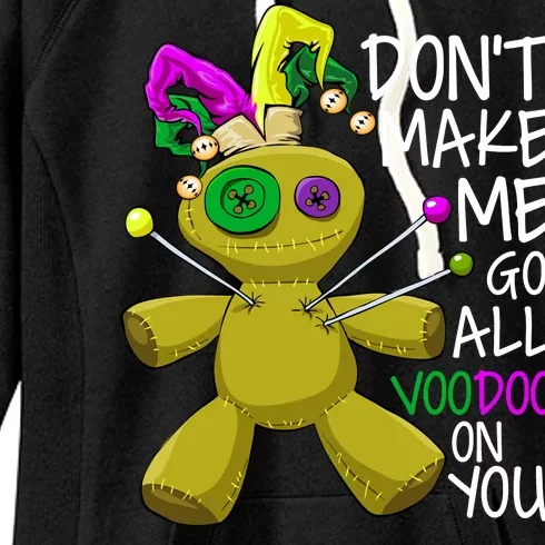 Mardi Gras Voodoo Doll Women's Fleece Hoodie