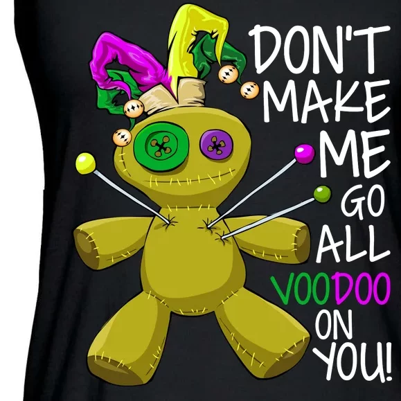 Mardi Gras Voodoo Doll Ladies Essential Flowy Tank