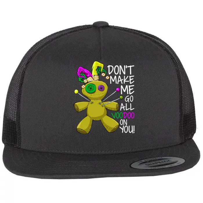 Mardi Gras Voodoo Doll Flat Bill Trucker Hat