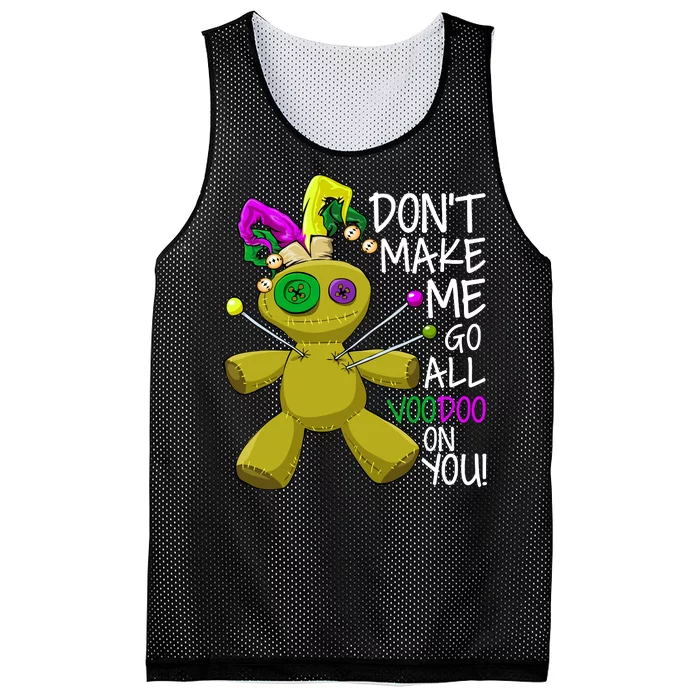 Mardi Gras Voodoo Doll Mesh Reversible Basketball Jersey Tank