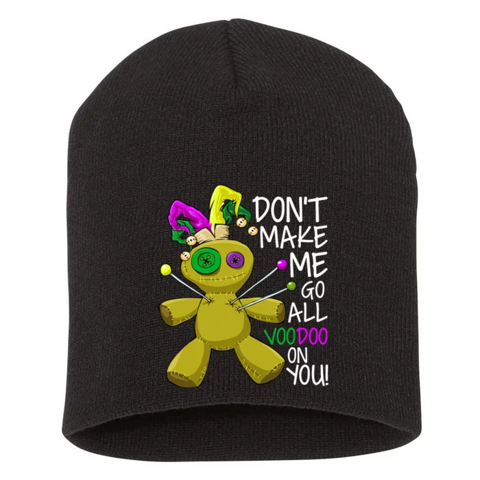 Mardi Gras Voodoo Doll Short Acrylic Beanie