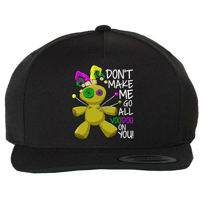 Mardi Gras Voodoo Doll Wool Snapback Cap