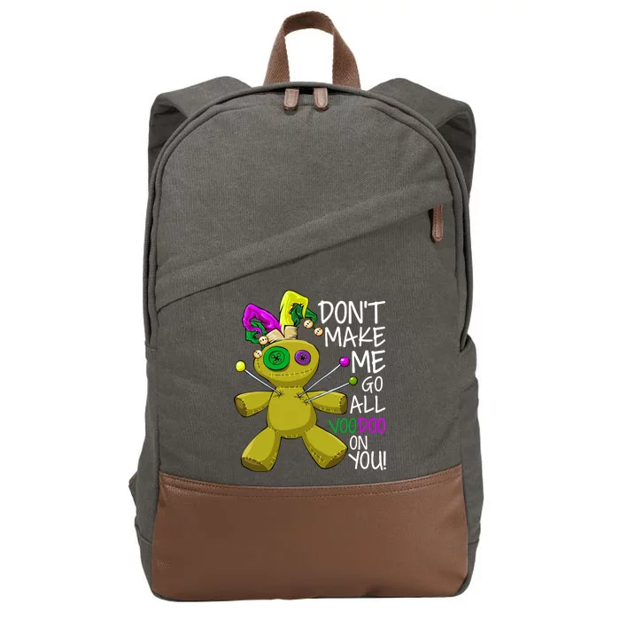 Mardi Gras Voodoo Doll Cotton Canvas Backpack