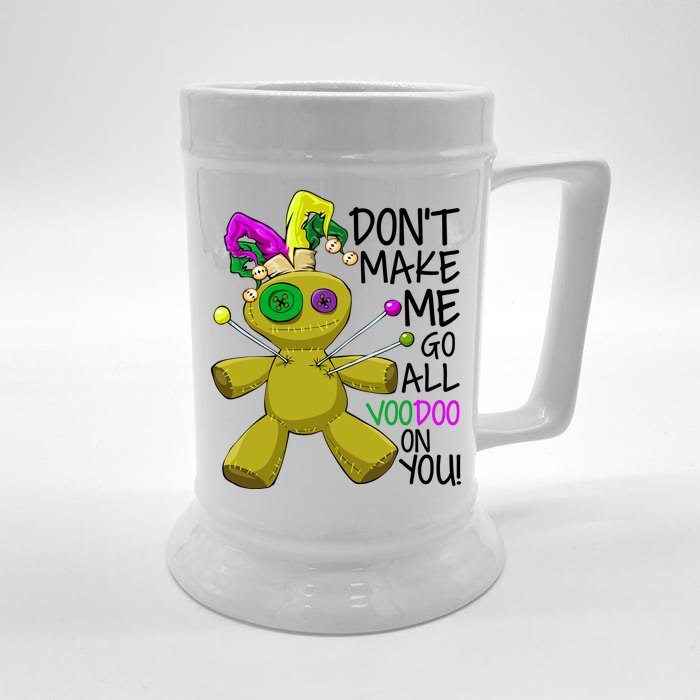 Mardi Gras Voodoo Doll Front & Back Beer Stein