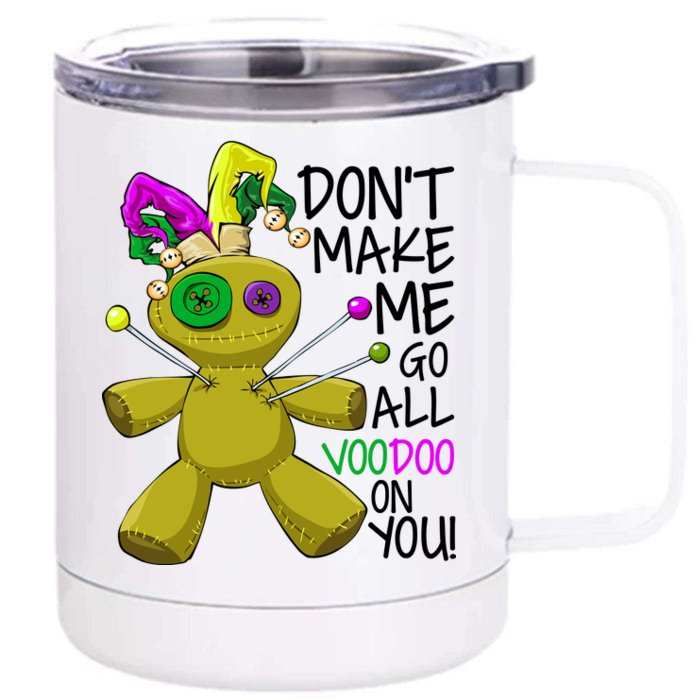 Mardi Gras Voodoo Doll Front & Back 12oz Stainless Steel Tumbler Cup