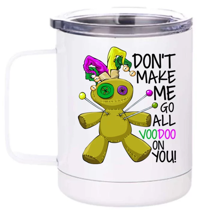 Mardi Gras Voodoo Doll Front & Back 12oz Stainless Steel Tumbler Cup