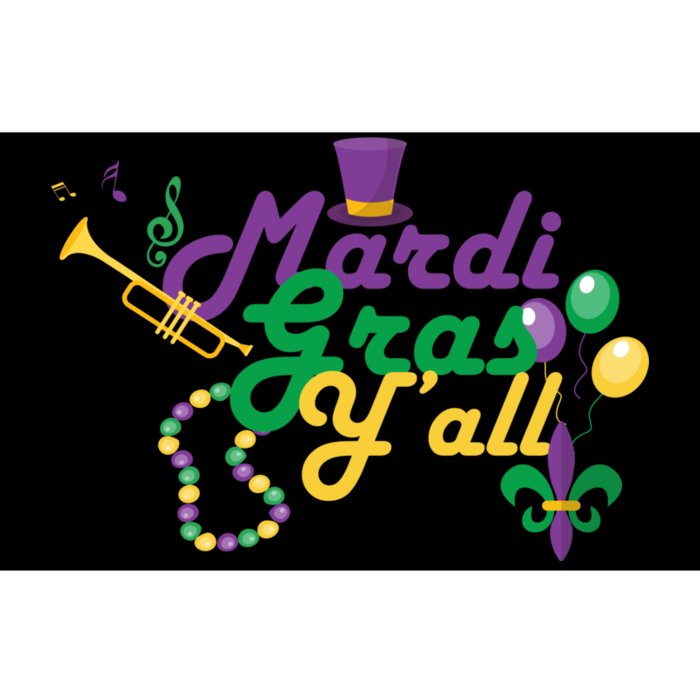 Mardi Gras Y'all Bumper Sticker