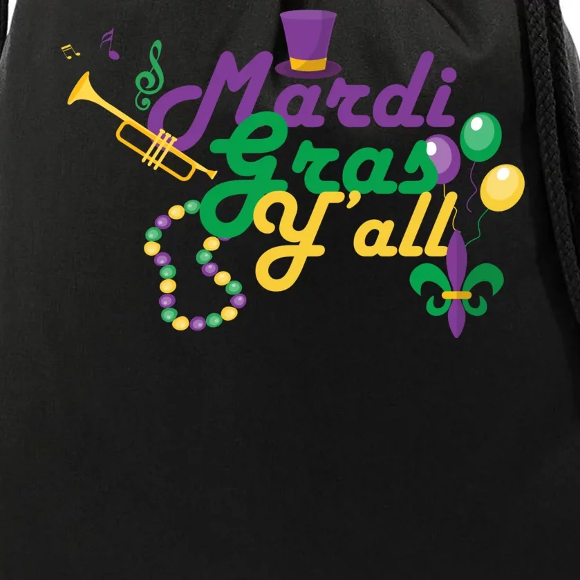 Mardi Gras Y'all Drawstring Bag