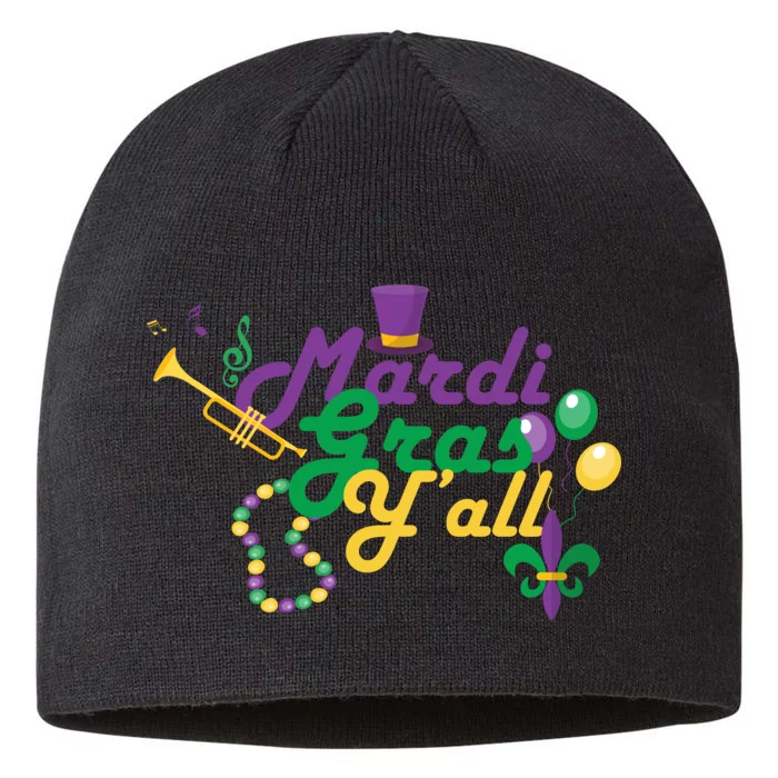 Mardi Gras Y'all 8 1/2in Sustainable Knit Beanie