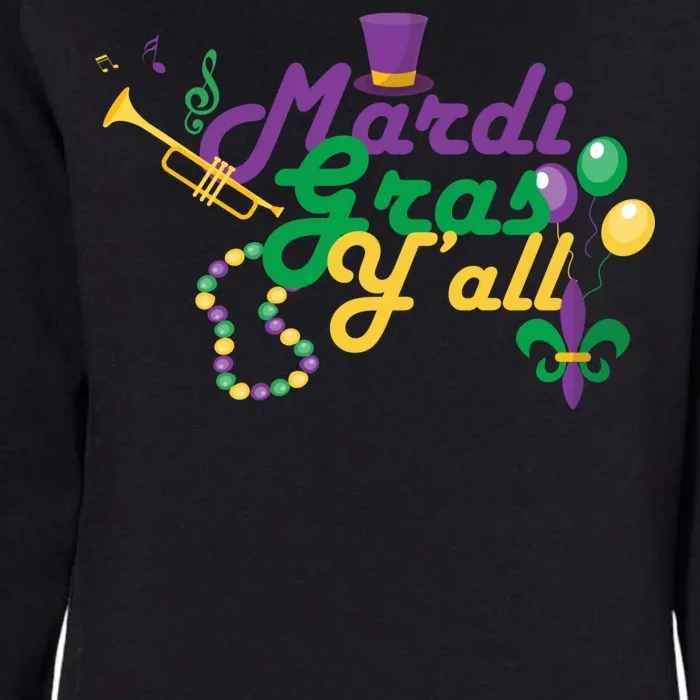 Mardi Gras Y'all Womens California Wash Sweatshirt