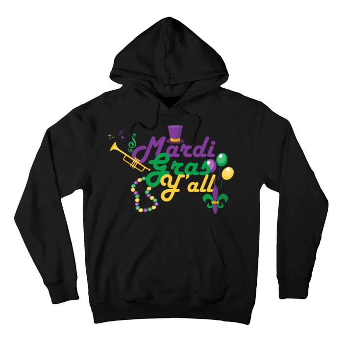 Mardi Gras Y'all Tall Hoodie