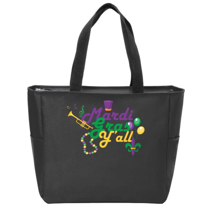 Mardi Gras Y'all Zip Tote Bag