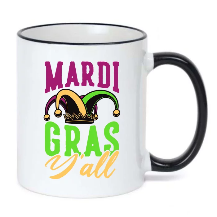 Mardi Gras Y'all Cute Black Color Changing Mug