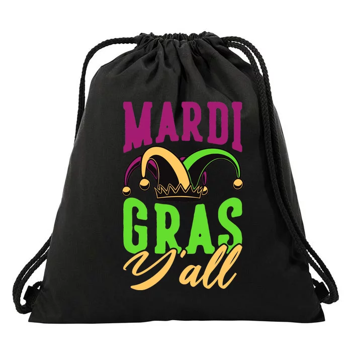 Mardi Gras Y'all Cute Drawstring Bag