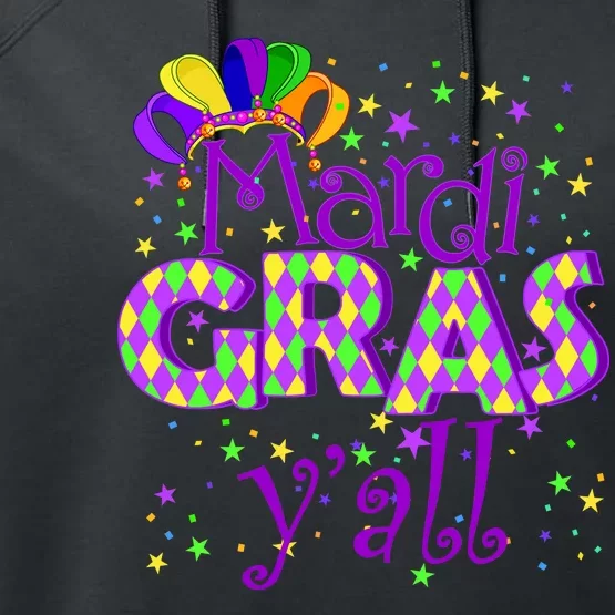 Mardi Gras Y'all New Orleans Party Performance Fleece Hoodie