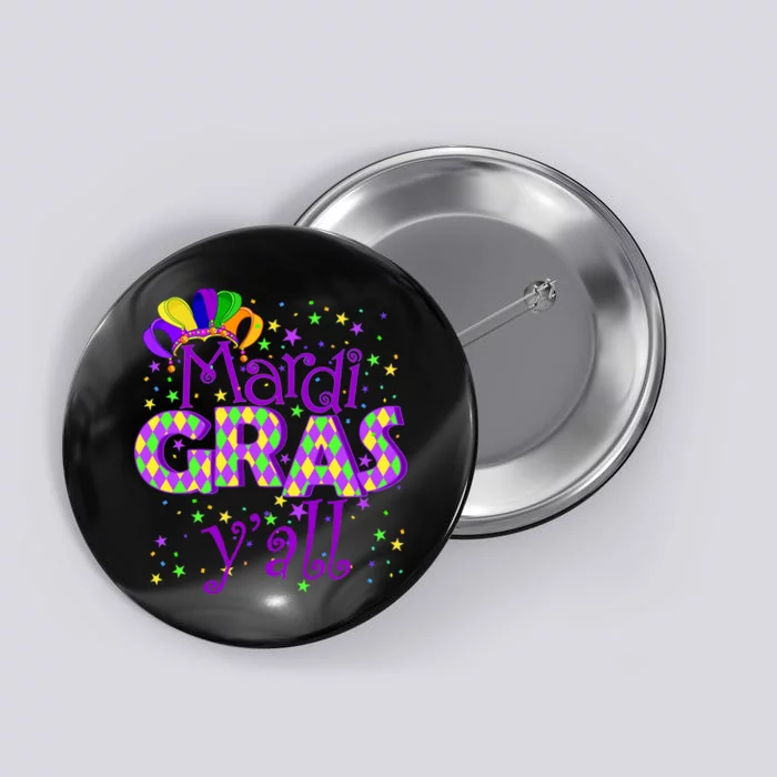 Mardi Gras Y'all New Orleans Party Button