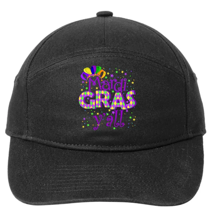 Mardi Gras Y'all New Orleans Party 7-Panel Snapback Hat