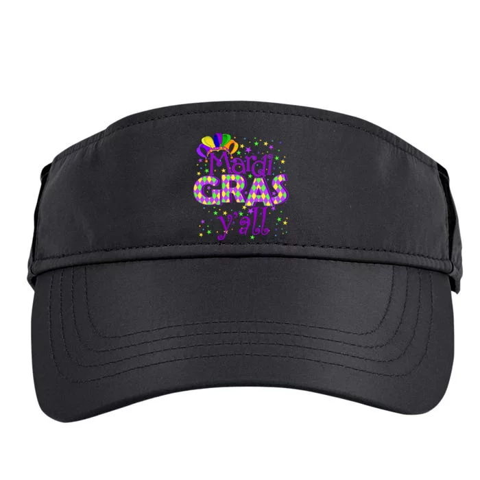 Mardi Gras Y'all New Orleans Party Adult Drive Performance Visor