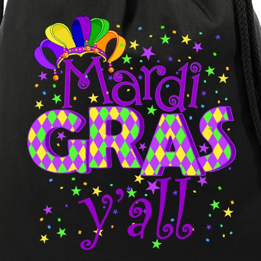 Mardi Gras Y'all New Orleans Party Drawstring Bag