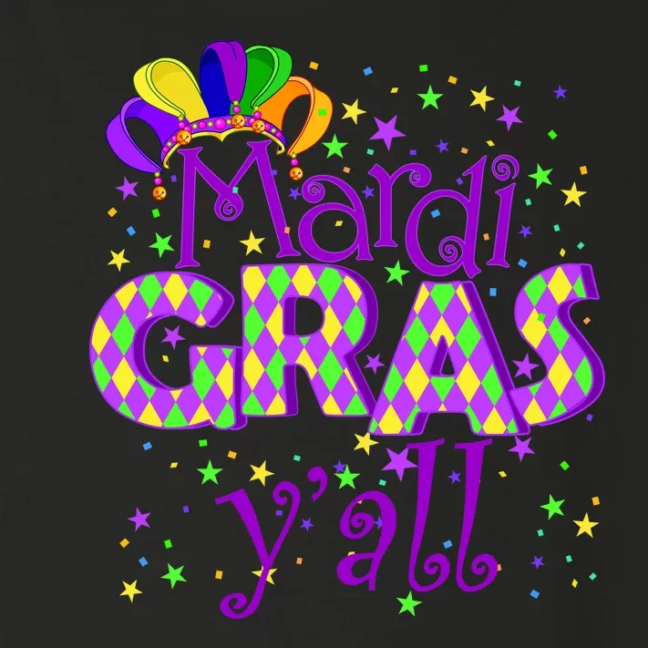 Mardi Gras Y'all New Orleans Party Toddler Long Sleeve Shirt