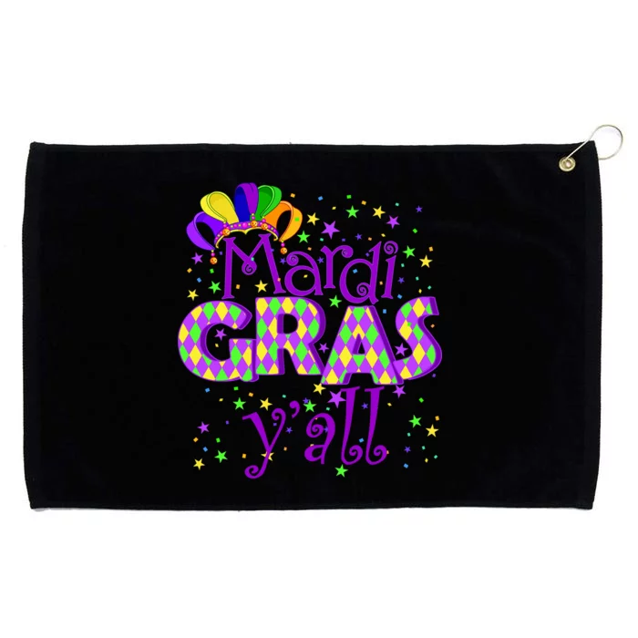 Mardi Gras Y'all New Orleans Party Grommeted Golf Towel