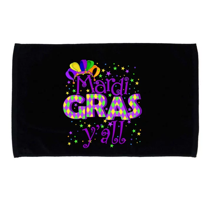 Mardi Gras Y'all New Orleans Party Microfiber Hand Towel