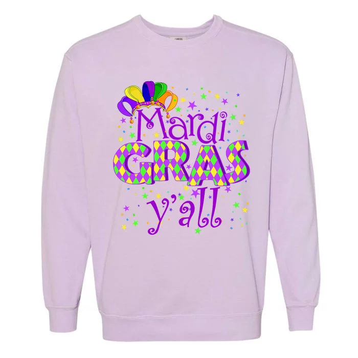 Mardi Gras Y'all New Orleans Party Garment-Dyed Sweatshirt