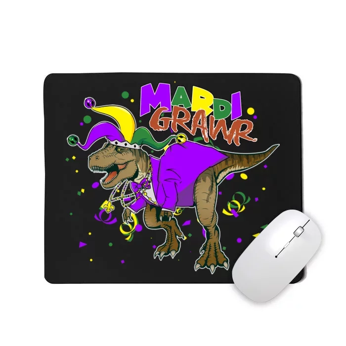 Mardi Grawr T-Rex Mousepad