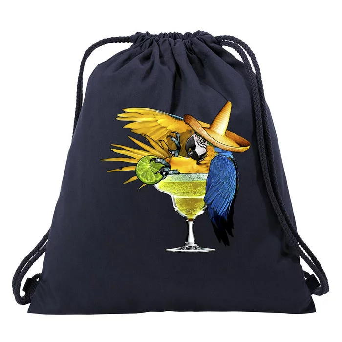 Margarita Parrot Drawstring Bag