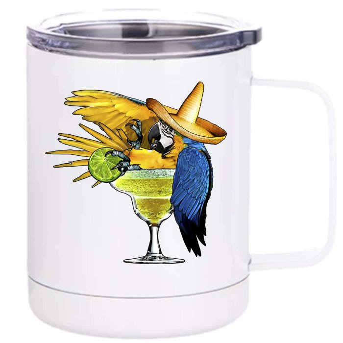 Margarita Parrot Front & Back 12oz Stainless Steel Tumbler Cup