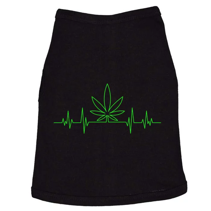 Marijuana Leaf Heartbeat Doggie Tank