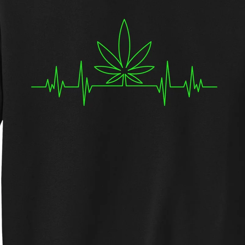 Marijuana Leaf Heartbeat Sweatshirt