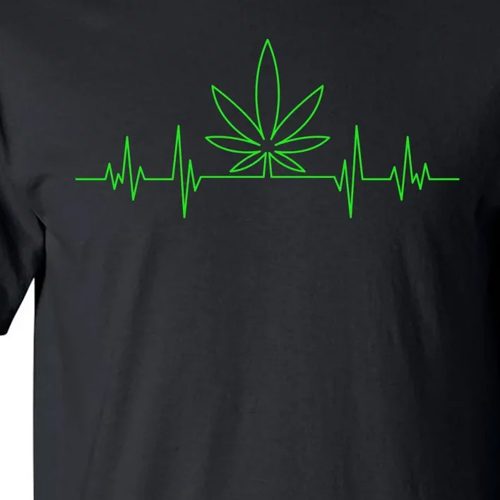 Marijuana Leaf Heartbeat Tall T-Shirt